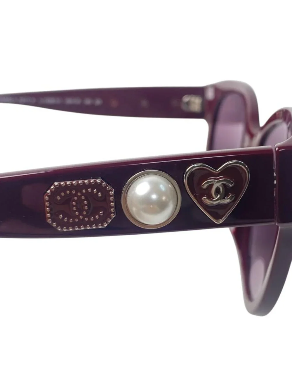 Chanel Faux Pearl CC Logo Sunglasses 56